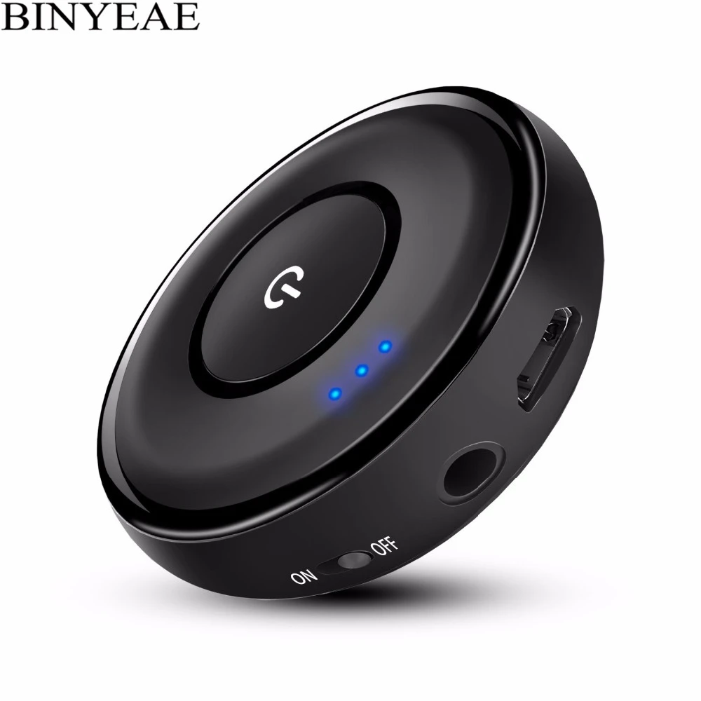 

Bluetooth 4.1 Aux 3.5mm Handsfree Car Kit Wireless A2DP Stereo Music Receiver Mini Audio Adapter for Home Car Speaker System