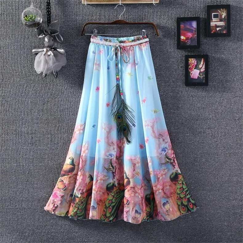2018-Vintage-Maxi-Skirts-Women-Solid-Boho-Chiffon-Saia-Longa-Summer-Vestidos-Tulle-Casual-Bohemian-Long_Style Five