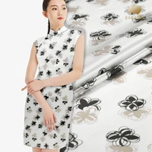 19 мм шелковая ткань сатин-стрейч с заказным цифровым рисунком шелковая ткань портьеры рубашка платье для карнавала в Рио оптом ткань