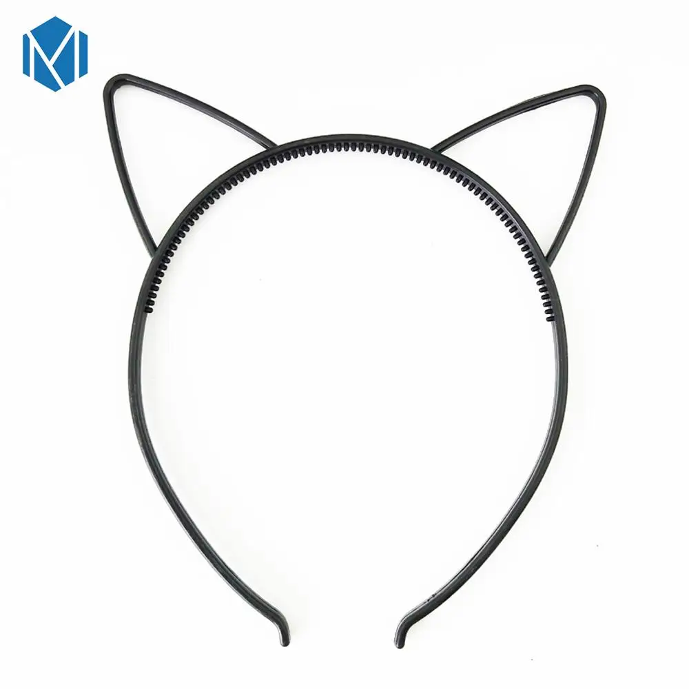 cat ear F M MISM 1 шт., ободки с кошачьими ушками для девочек, корона, тиара, принцесса, с пластиковым животным, лента для волос, Бабочка, бант, аксессуары, головные уборы для девочек - Цвет: cat ear F