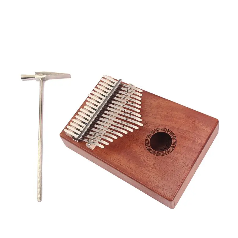 

1set 17 Key Kalimba Finger Thumb Piano Mbira Log Processing Less Paint