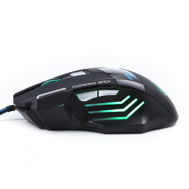  Silent/Sound USB Wired Gaming Mouse Professional 5500DPI 7 Buttons LED Optical Cable Computer Mouse