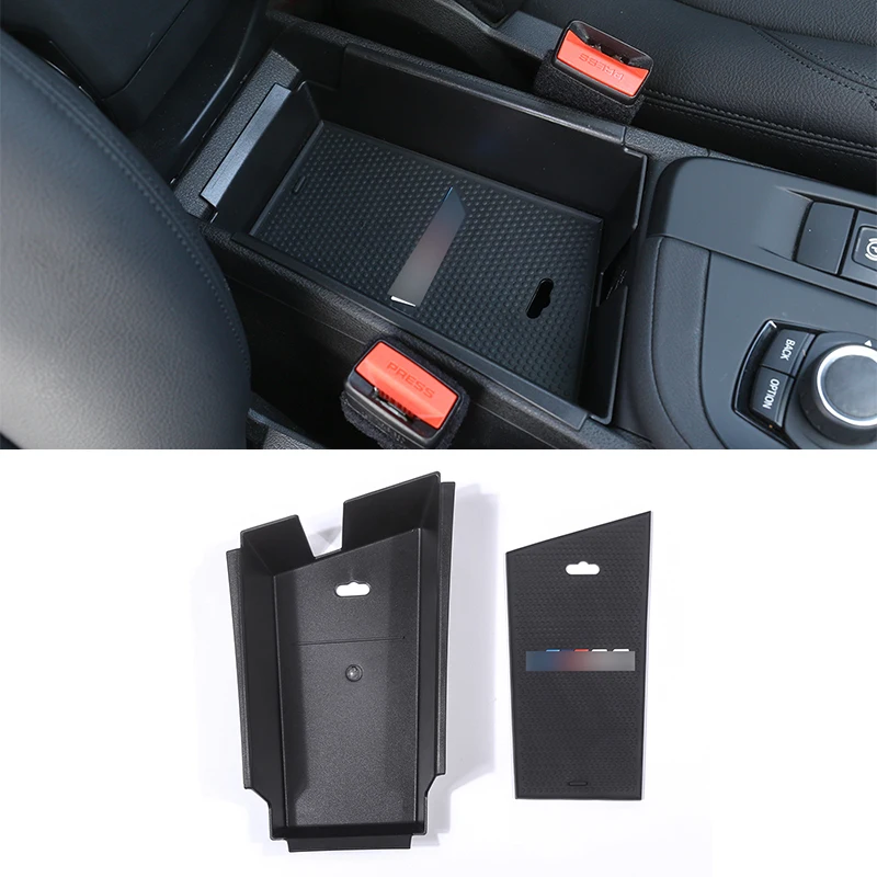 

Black Armrest Compartment Compartment For BMW X1 f48 2016-2018 For BMW X2 F47 2016-2019 Car Accessories