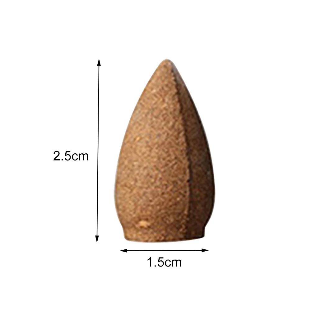 40 шт. конусов для благовоний с обратным потоком сандалового дерева, натуральные палочки для благовоний, ароматный конус для дома