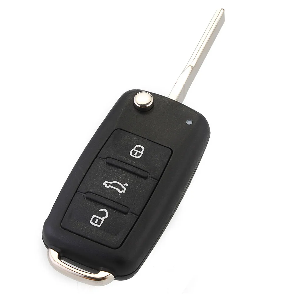 

3 Button Replacement Flip Fob Remote blank Case FOB Key Shell Case for VW VOLKSWAGEN Tiguan Golf Sagitar Polo MK6 Touareg D20