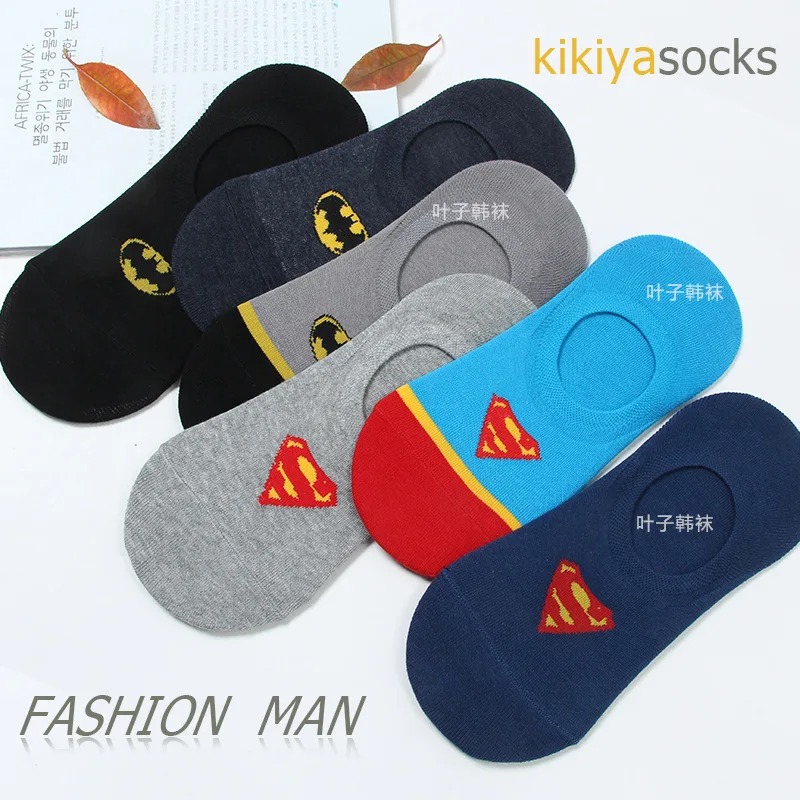 

Avengers Infinity War Superman Batman cos socks shallow mouth thin cotton men's Unisex sock Spring summer Invisible funny happy