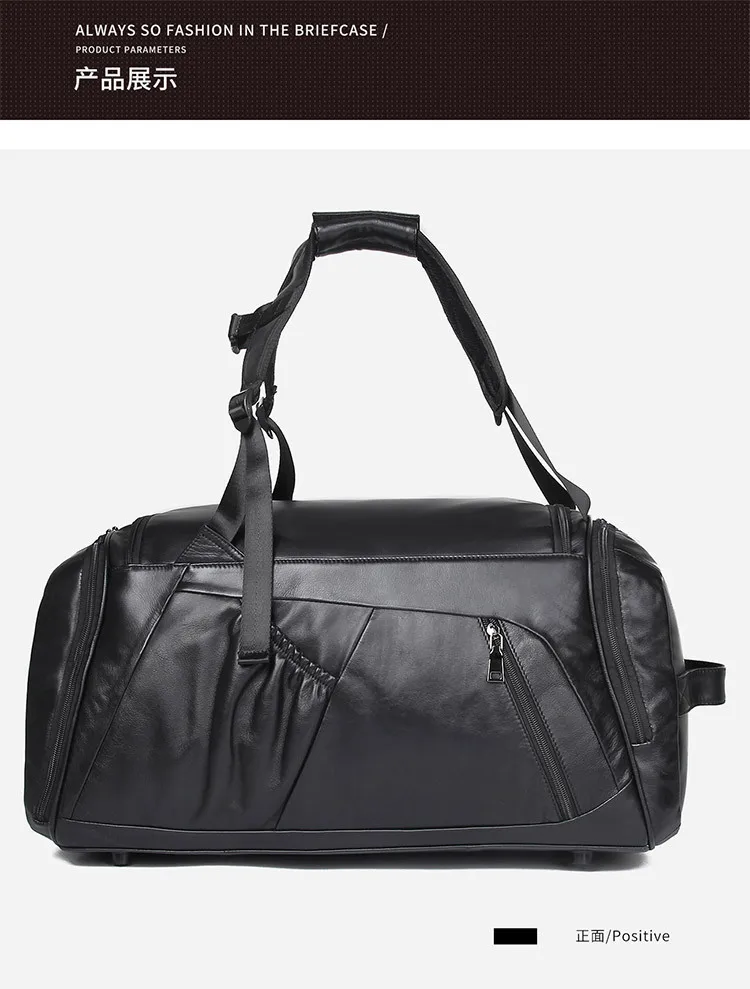 Homens Duffle Viagem Grande Capacidade de Couro