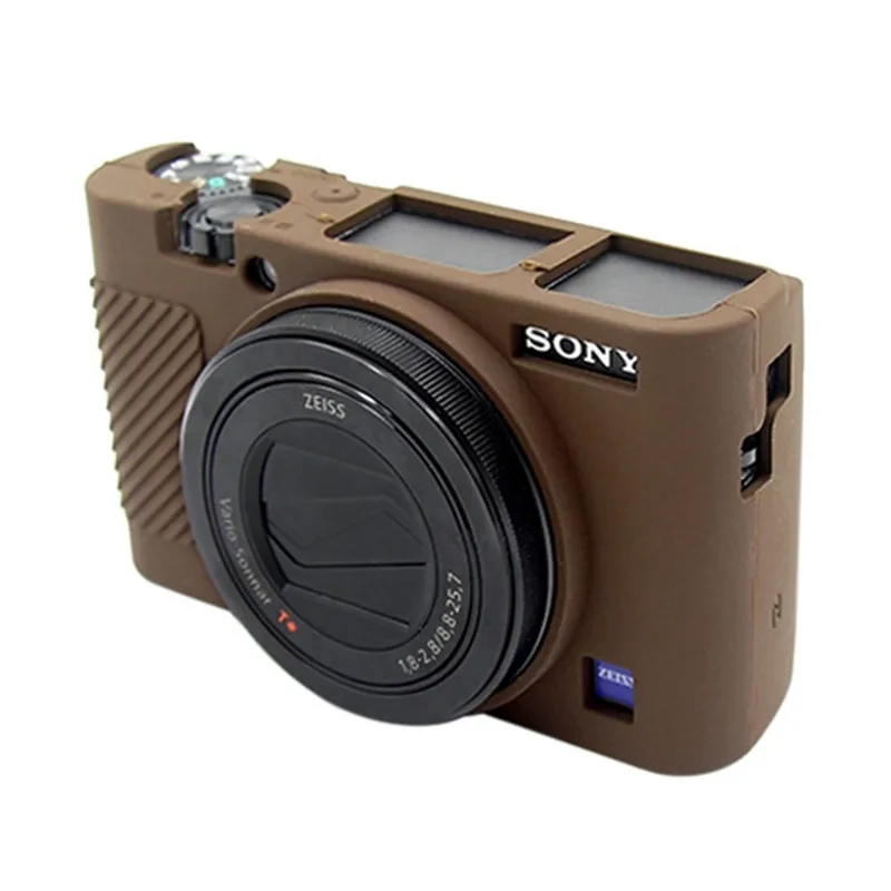 PULUZ защитный чехол для sony RX100 III/IV/V мягкий силиконовый камуфляж/черный/кофе/оранжевый/желтая крышка чехол для sony