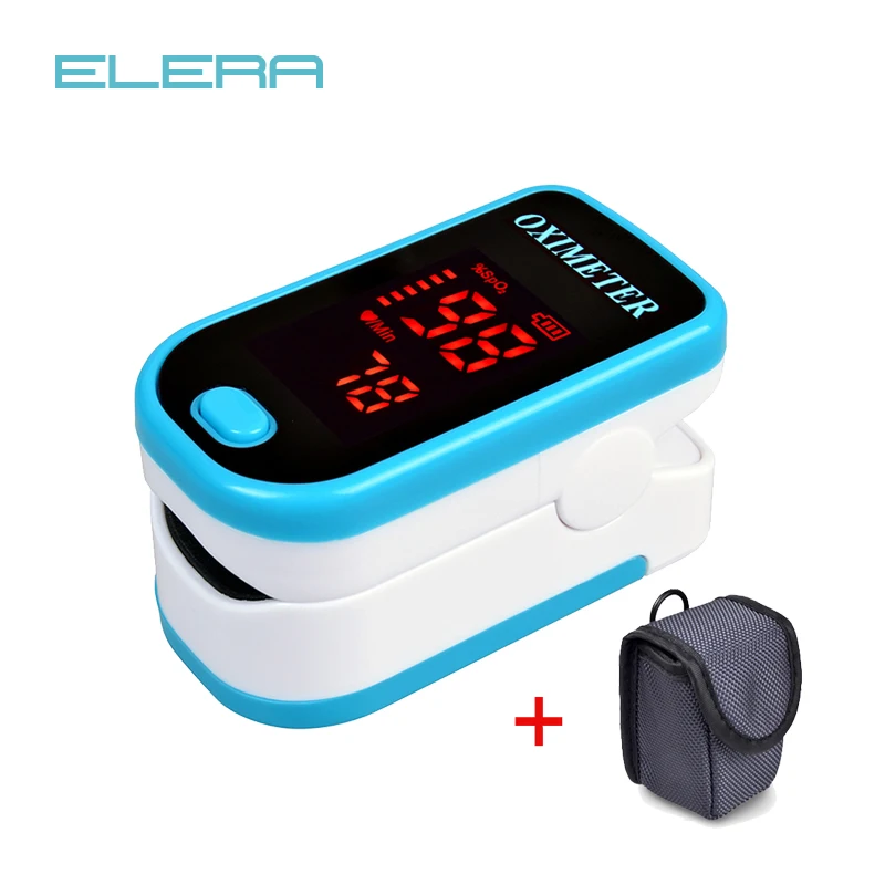 

ELERA Finger Pulse Oximeter With Case Fingertip Oximetro de pulso de dedo LED Pulse Oximeters Saturator Pulsioximetro
