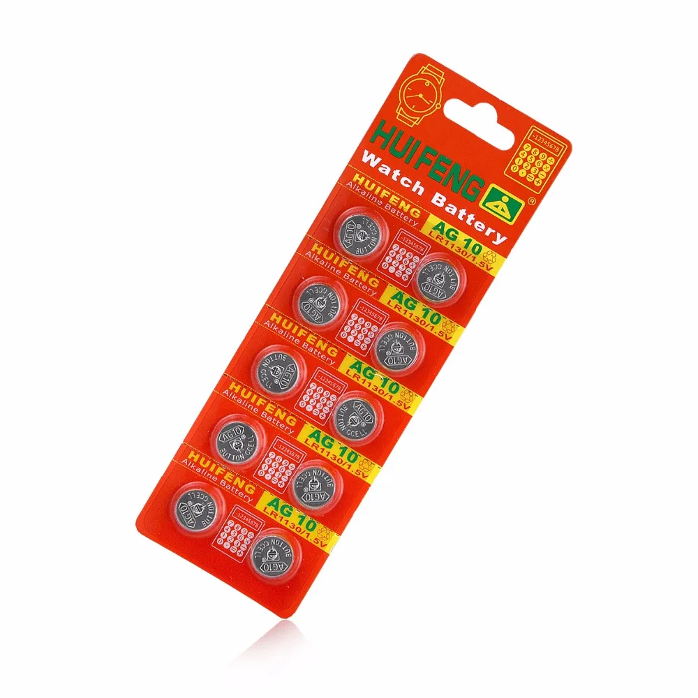 10 шт. AG10 LR1130 389 LR54 SR54 SR1130W 189 L1130 Кнопочная батарея монетного типа для часов lr1130|coin