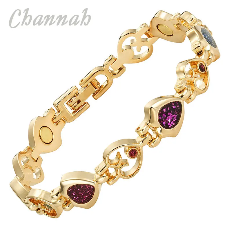 Plunder blue iridescent bangle necklace gold Plunder blue iridescent bangle necklace gold