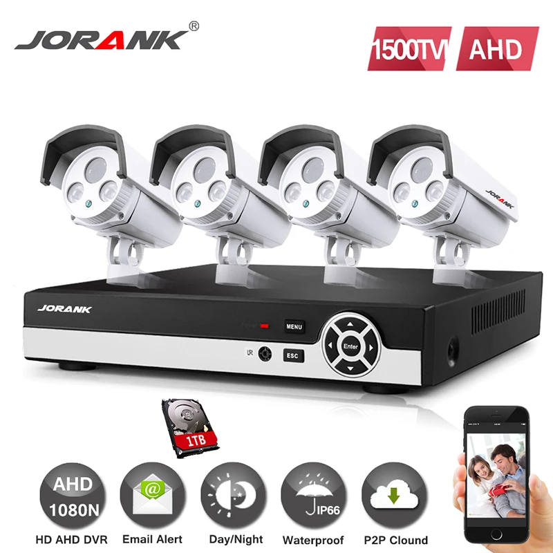 4CH HD HDMI 1080P DVR AHD система безопасности indoor720P IR Водонепроницаемая CCTV камера наружная