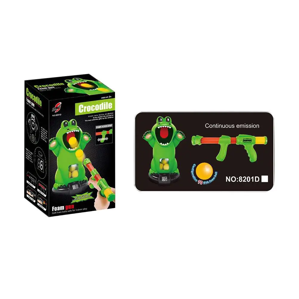 Для детской стрельбы игрушка мягкая пуля дети ShootToys крокодил стрельба безопасность инновационный воздушный образовательный пистолет снайперские игрушки