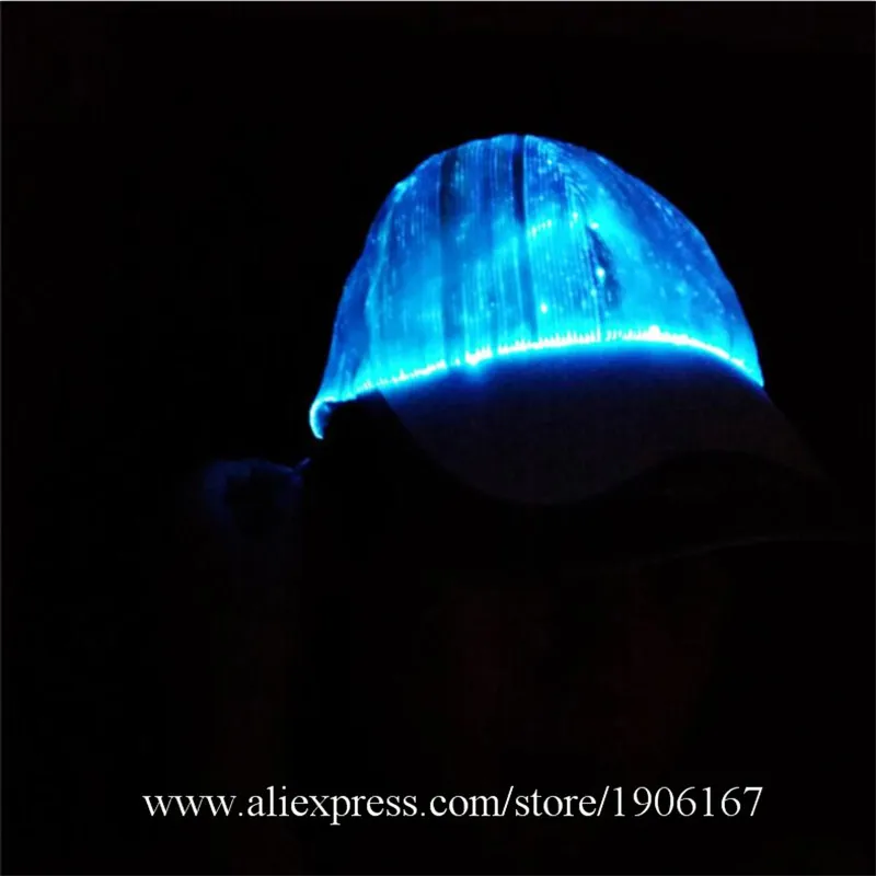 New led fiber 7 color light hat Bar music festival Judi night light hat Fashion light hat06