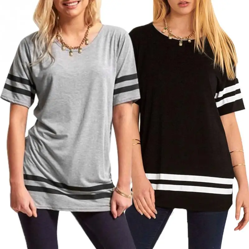 Retail High Quality T Shirt Women Cotton Elastic Basic T shirts Female