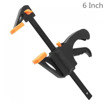 

6 Inch Universal Wood-Working Bar Manual Clip with F-type and 153mm Maximum Opening for Quick Ratchet Release Speed Squeeze