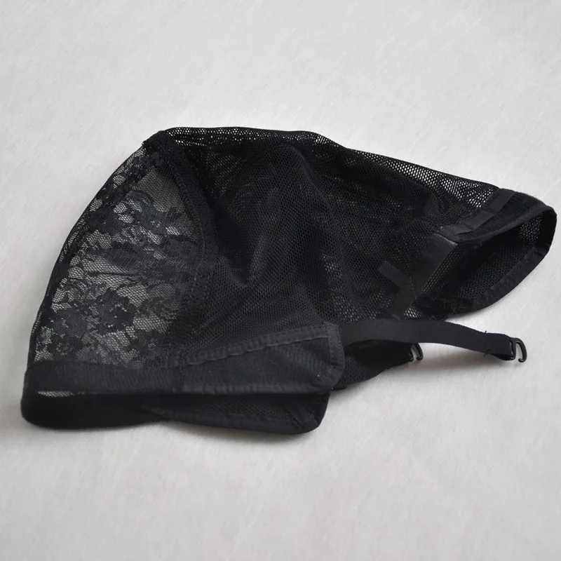 5 pçs lote Preto Cap Peruca Para