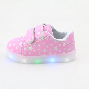 

boys girls colorful LED flash light kid' s shoes non - slip fashion sneakers size21-36 2017 Spring Autumn new children 's shoes