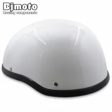 Casco de moto BJMOTO 1/2 con cara abierta y aprobado por puntos, casco de protección para motociclistas Vintage Unisex