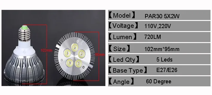 Ультра яркий CREE E27 E26 светильник точечной подсветки регулируемый PAR20 PAR30 PAR38 9 Вт 10 Вт 14 Вт, 18 Вт, 24 Вт, 30 Вт Светодиодный свет лампа AC 86-265V 220V