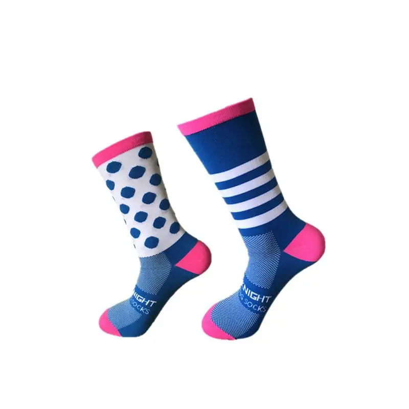 Мужские уличные спортивные, баскетбольные футбольные носки для ракеток для бадминтона и тенниса, носки для велоспорта, утолщенные дышащие спортивные носки для бега - Цвет: Blue