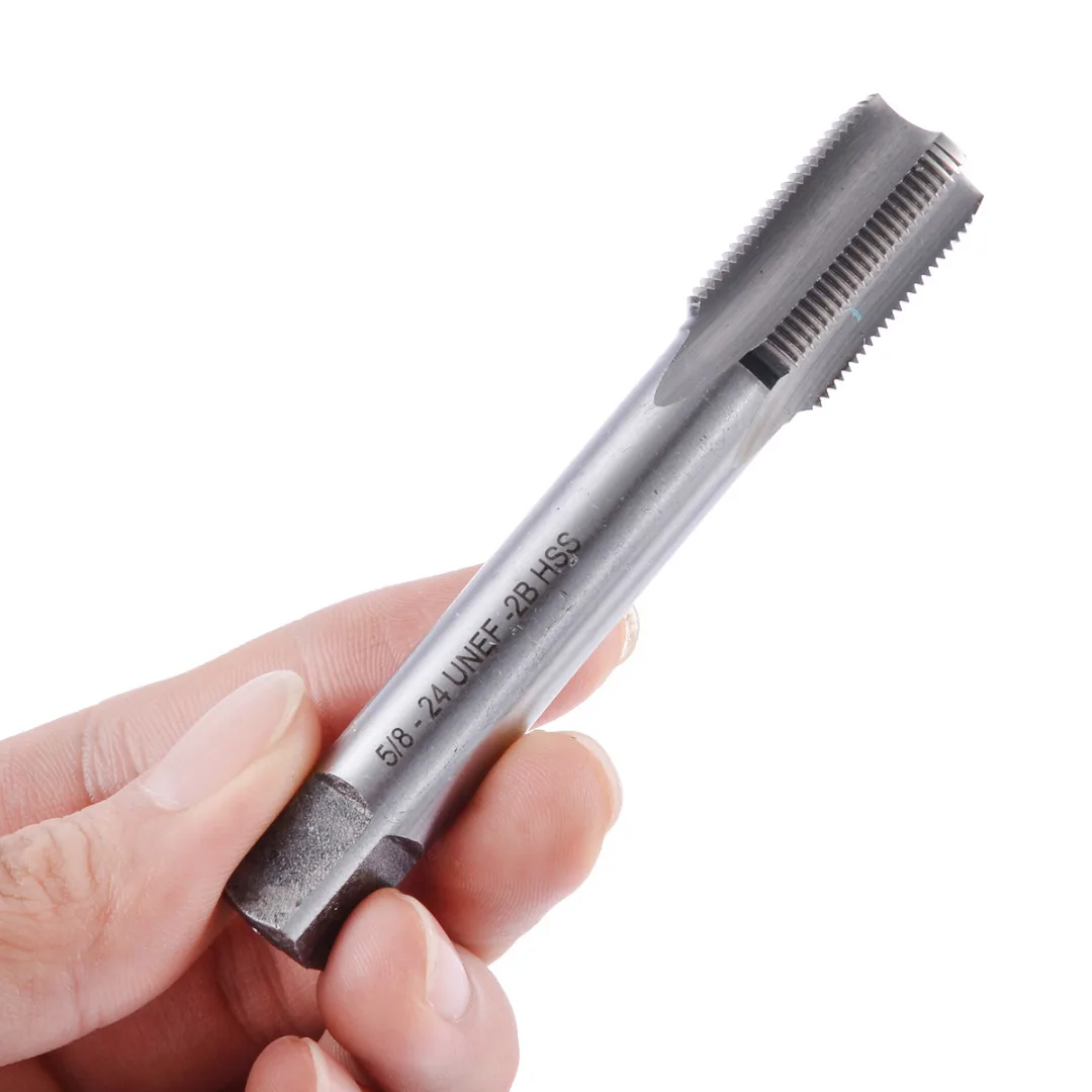 HSS 5/8-24 Tap or 1/2-28 Tap &Round Die Set Right Hand Tapping Cutting Tool Machine Hand Tap Die External Thread Machining Tool