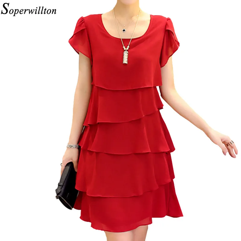 red dress for larger ladies