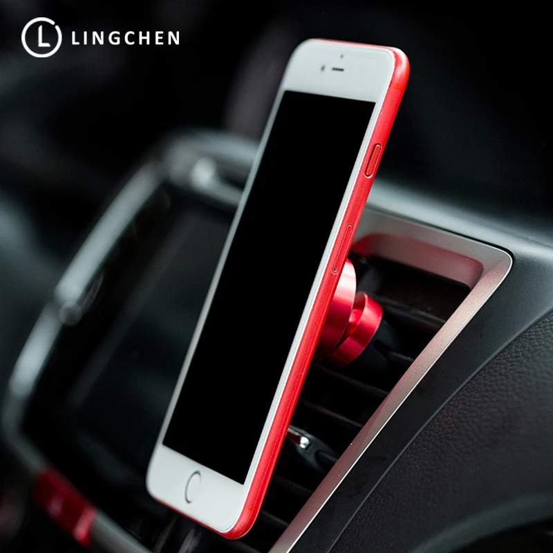 Goede LCHEN Magnetische Auto Telefoon Houder Voor iPhone X Samsung S9 Magneet Mount Auto Houder Voor Mobiele Telefoons in Auto Mobiele telefoon Houder Stand