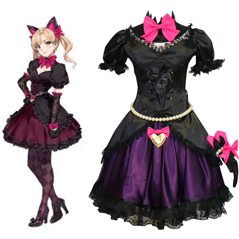  Hana Song Black Cat Luna Tee Dress Uniform Outfit Anime Cosplay  Costumes| | - AliExpress