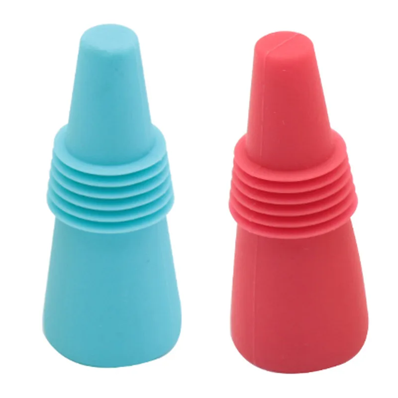 

2 Pcs Wine Stopper Silicone Plug Cork Bottle Stopper Red Wine Cork Bottle Plug Bar Tool Sealing Cap Corks For Beer