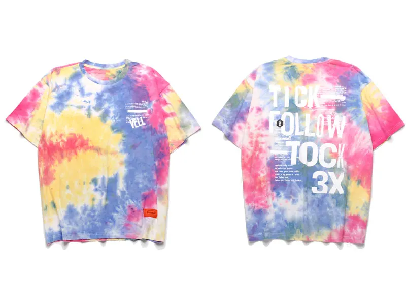 Tie Dye Ripped Holes Destroyed Tshirts 1