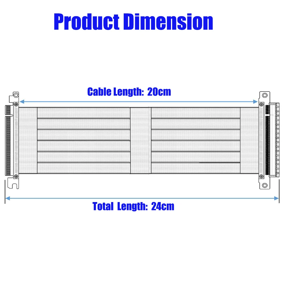 PCI Express 3,0 высокоскоростной 16X гибкий кабель удлинитель порт адаптер Riser Card PC видеокарта соединительный кабель 24 см для майнинга