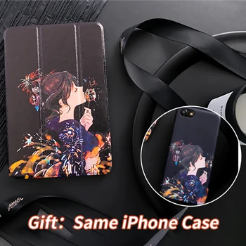 

Firework Girl Magnetic Protective Shell For iPadPro9.7" 10.5 12.9 Air Air2 Mini 1 2 3 4 Tablet cover for New iPad9.7 2017 2018