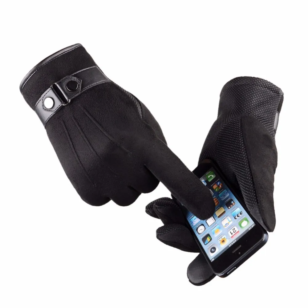 

Autumn Winter Gloves Men Thermal Mittens Male Touch Screen Gloves Thicken Warm Riding Skiing Cotton Cold Weather Gloves for Men