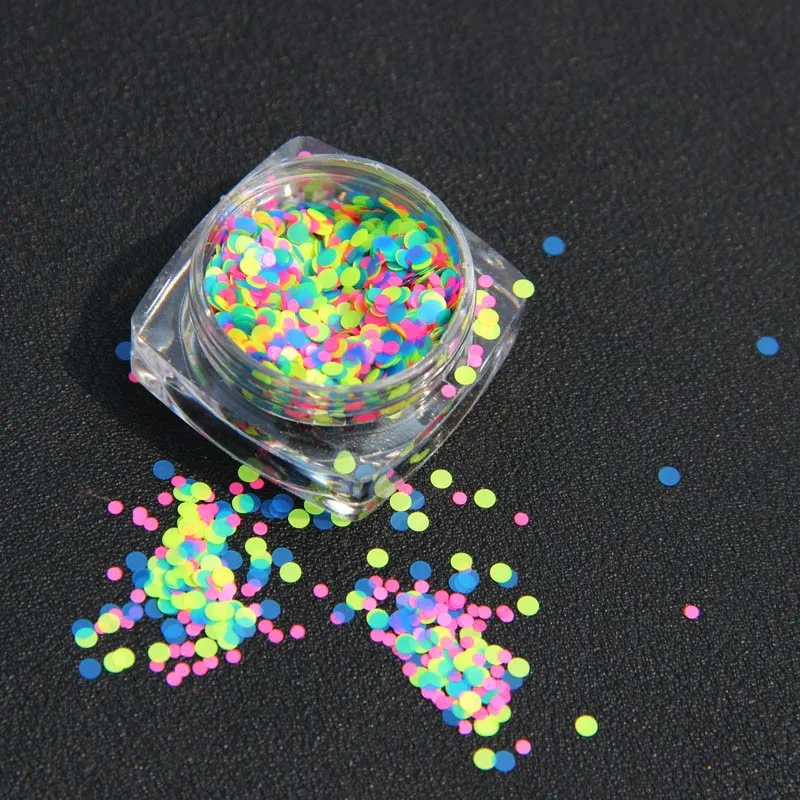

1 Box Nail Glitter Multicolor Mixed DIY Decoration Mini Round Heart Star Thin Paillette Design Nail Art Glitter Sequins P0056