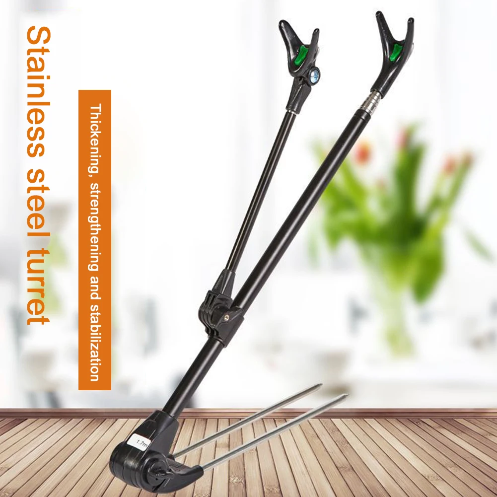 

Fishing Rod Holder Stainless Steel Easy Use Bracket Stand Tool Stable Support Rotatable Adjustable Angle Anti-slip Ground Insert