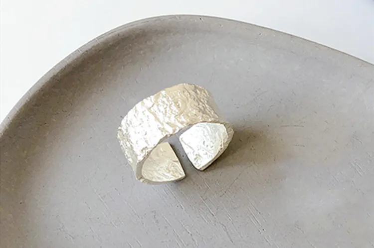 Корейское Стерлинговое Серебро 925 пробы, большие кольца для женщин, ювелирные изделия для помолвки, подчеркивающие индивидуальность, для девушек, открытые античные кольца на палец