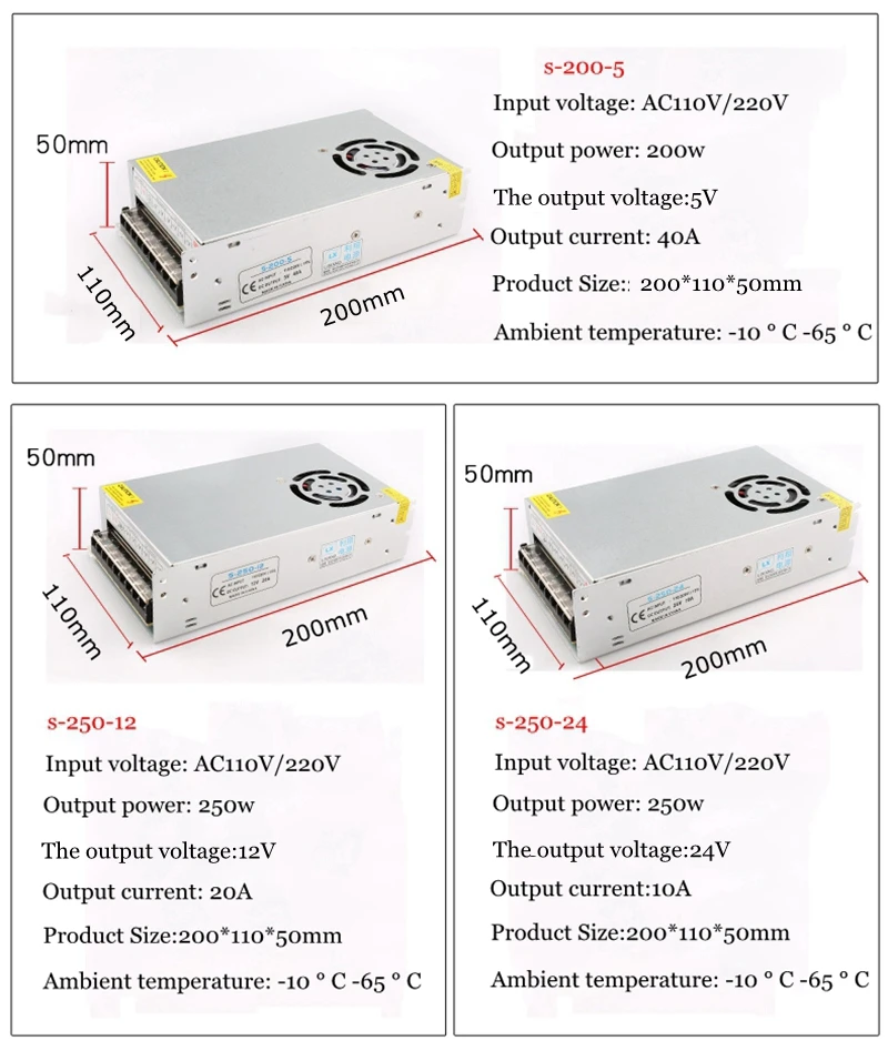 Питание DC5V 12V 24V 1A 2A 3A 5A 10A 12A 15A 20A 30A 40A 50A 60A светильник ing трансформатор для Светодиодные ленты светильник переключения Мощность