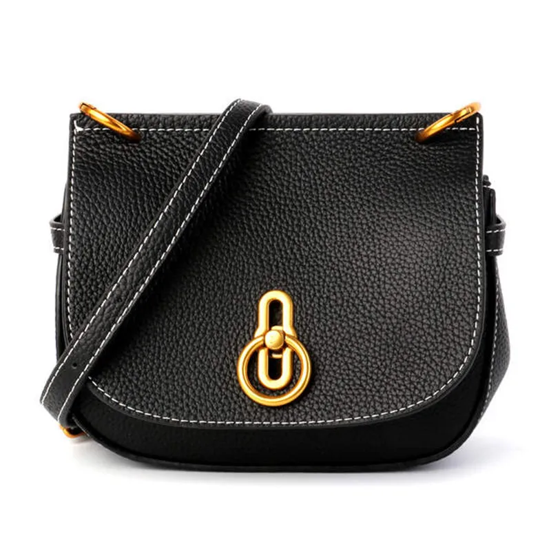 

2019 REAL LEATHER LADY CLUTCH HAND BAG FASHIONABLE NEW EUROPEAN-AMERICAN STYLE SLUNG WAXY COWHIDE WOMEN SHOULDERED BAG WALLET