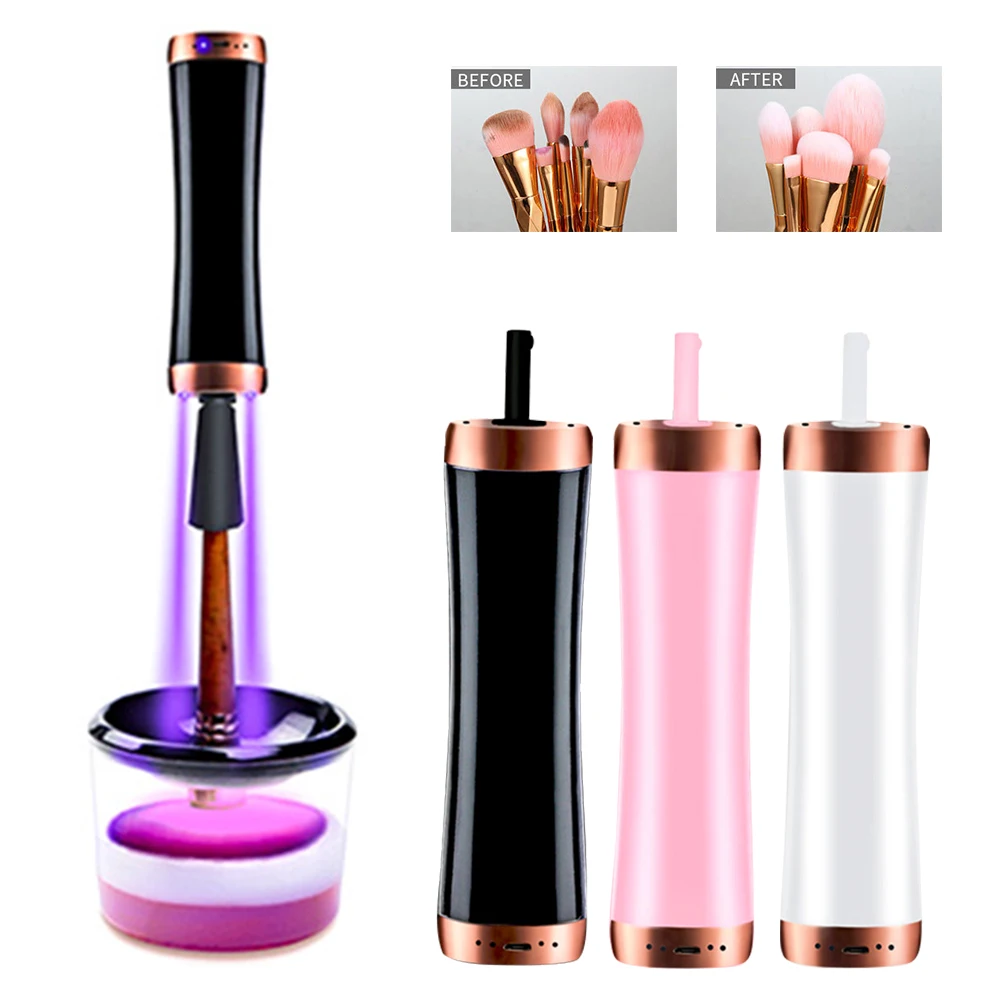 

Electric Makeup Brush Cleanser & Dryer Set for Brush Clean Make up Brush Washing Cleanser with Sterilizer Lamp Brushes Cleaning