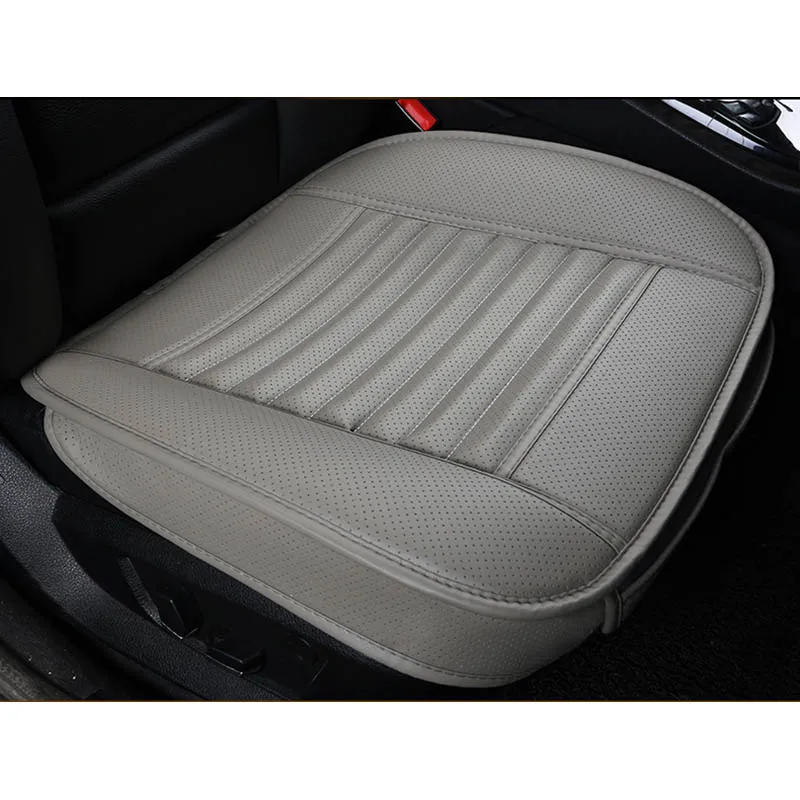 Кожаный чехол для сиденья автомобиля, подушка бамбуковый уголь, один драйвер для Granta Chery KIA Mazda Toyota Polo NISSAN Gelly Mitsubishi BYD - Название цвета: gray