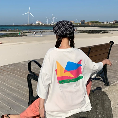 

Simple Oversize Orangle O-neck Fashion 2019 Summer Hit Fashion Hot Sale Female Long Design Female Women Short Sleeve T-shirts