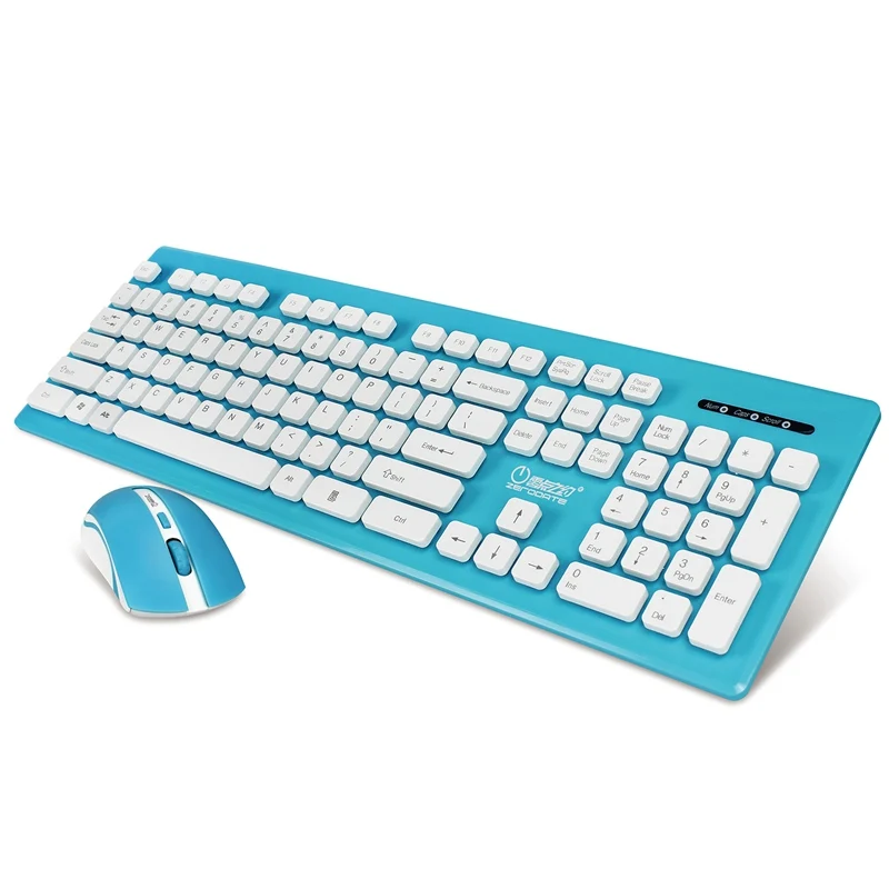 2 4G Mini Wireless Keyboard Mouse Combo Ultra Thin Gaming Computer Keyboard 1000DPI Wireless Mouse Gamer