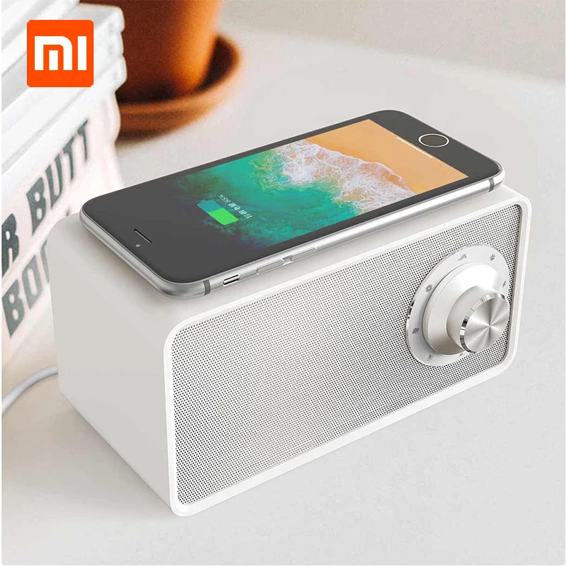 Беспроводное зарядное устройство Xiaomi qualittell белый шумоподавляющий динамик BLT5.0