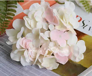 25 шт/партия Роскошная искусственная Гортензия Шелковый цветок удивительный красочный декоративный цветок для свадьбы украшение для вечеринки в день рождения - Цвет: ivory