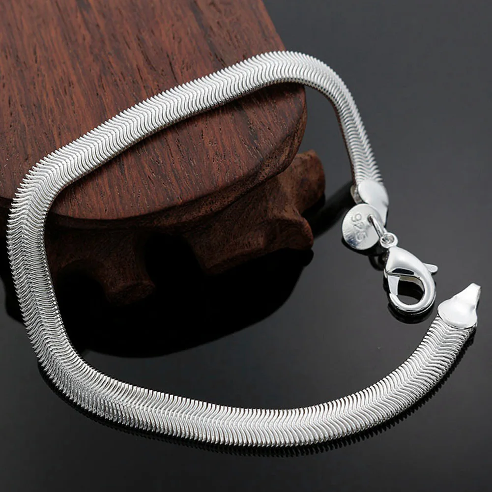 

New Arrivals Fashion Jewelry Gift Flat Snake Bone Bracelet Bangle Silver Plated Snake Shaped Women Bracelets