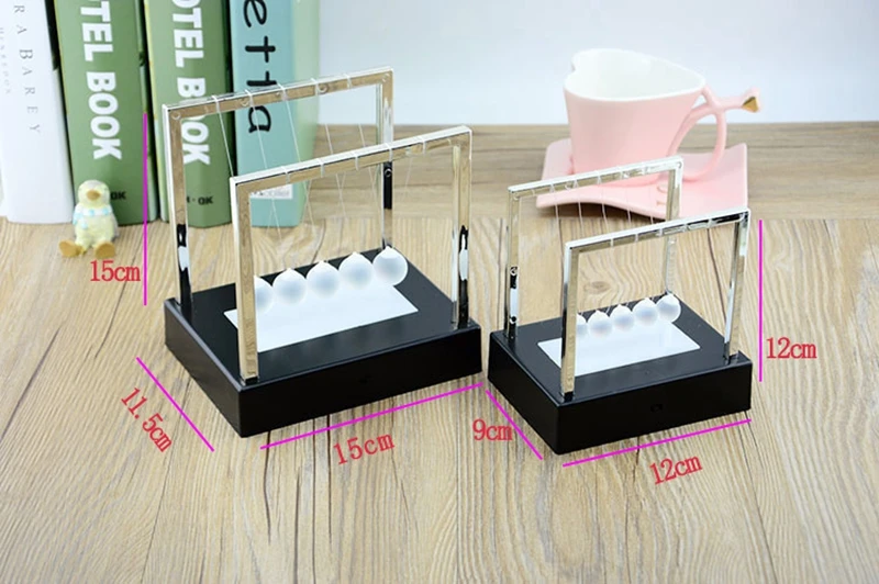 Novelty Colorful Glowing Night Light Creative Gift Newtons Cradle LED Light Up Kinetic Energy Home Offcie Science Toys Home Decor (11)