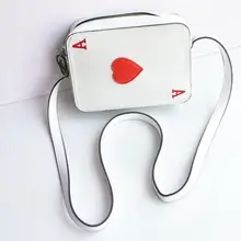 Пользовательские ПУ кожа покер Стиль Прямоугольная Сумка Слинг Сумка творческие уникальные поощрительные подарки сумка с пользовательским логотипом напечатан