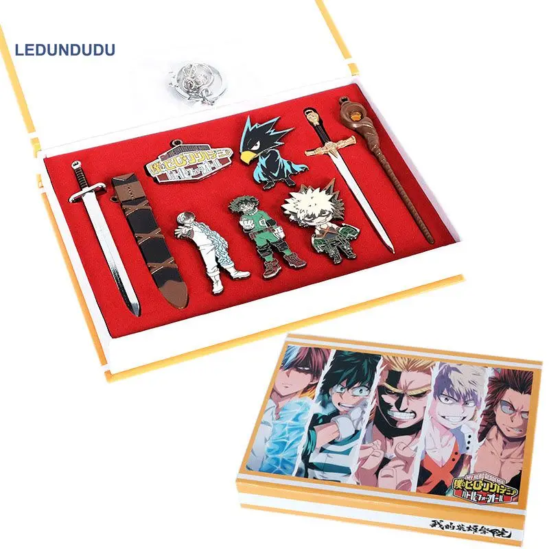 

My Hero Academia Cosplay Accessories set Action Figures Toys Collection Pendants Todoroki Shouto Badge Midoriya Izuku Brooches