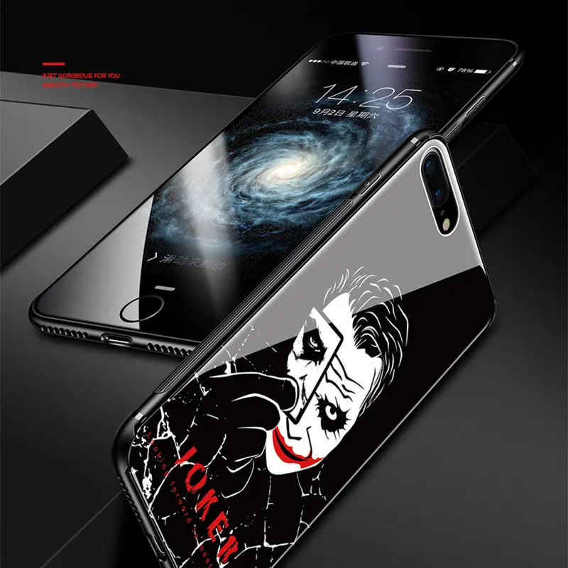 Portefeuille For iPhone X Case Hybrid Tempered Glass Hard Back Soft Silicone Bumper Protective Cover For iPhone 8 PLus 7 6 6S 10 (5)